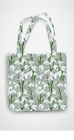 Snowdrop Cotton Tote Bag