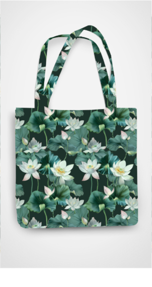 Water lily Cotton Tote Bag