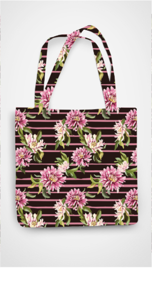 Chrysanthemum Cotton Tote Bag