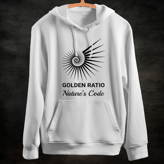 Golden Ratio : White Hoodie Sweatshirt