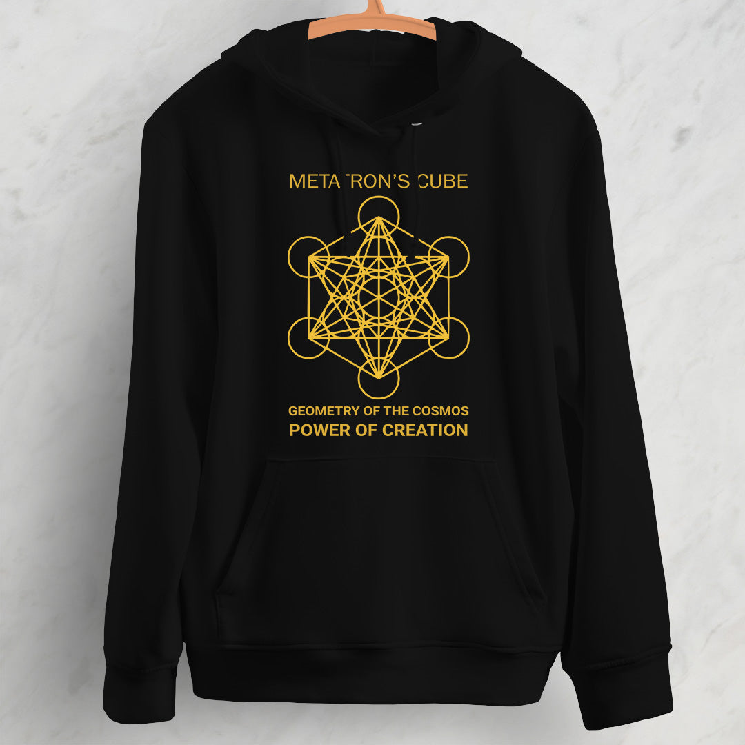 Metatron Cube : Black Hoodie Sweatshirt