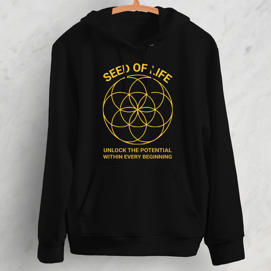 Seed Of Life: Black Hoodie Sweatshirt