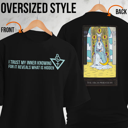 The High Priestess: Black Oversized T-Shirt