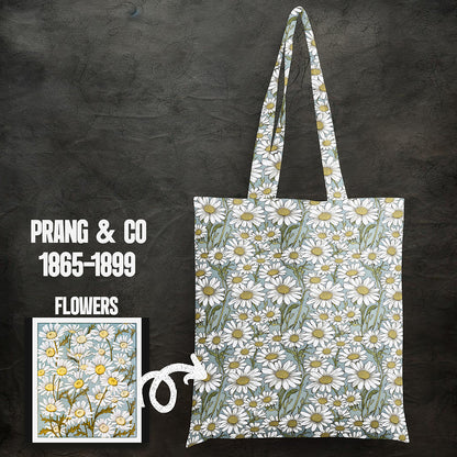 Flowers Prang & Co Cotton Inspired Canvas Tote Bag