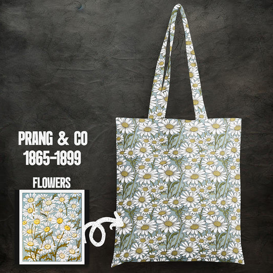 Flowers Prang & Co Cotton Inspired Canvas Tote Bag